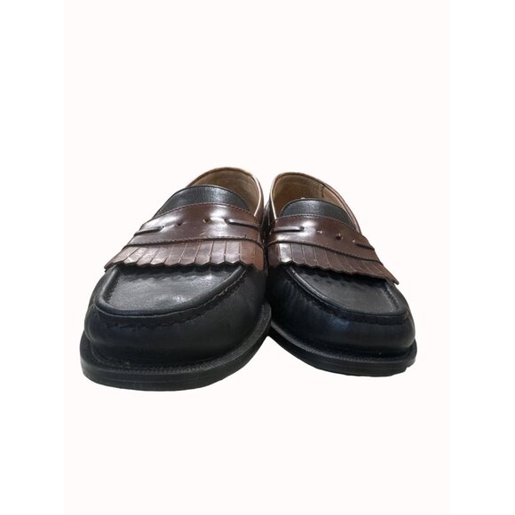 Borelli  Italian men’s brown kilt leather shoes loafers size 11D SKU 4901 main image 8